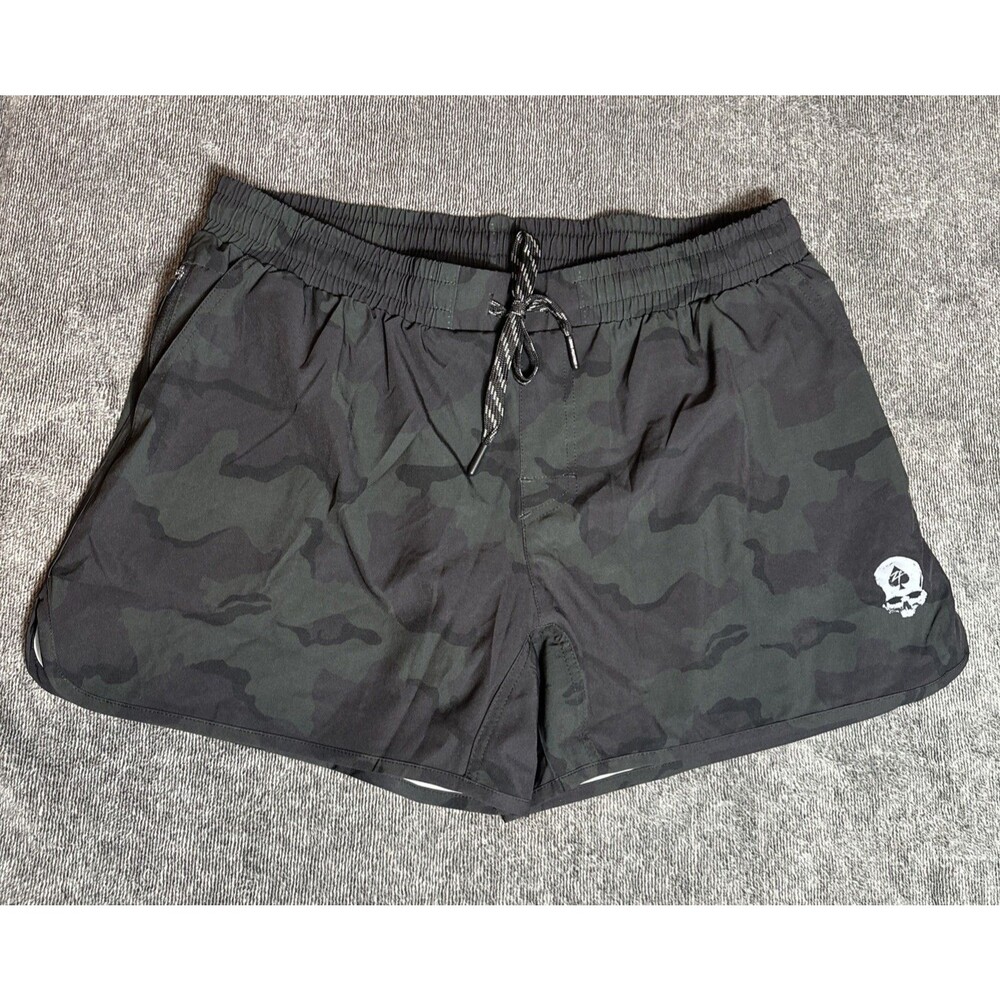 Zero Foxtrot 5” Shorts Mens 2XL Black Green DCU Running Gym Performance Unlined